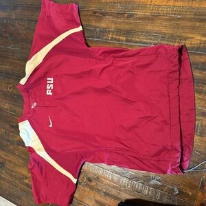Florida State Nike Garnet and Gold pullover short sleeve windbreaker